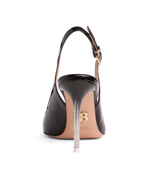 Beautiisoles by Robyn Shreiber Made in Italy Black Marjorie Patent Leather Sexy Pump Comfortable Work Valentine Date Sexy Slingback