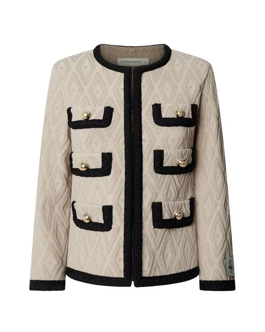 The Extreme Collection Brown Hazelnut Jacket With Contrast Trims