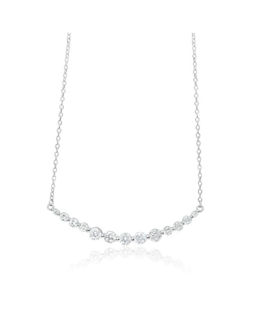 SHYMI White Graduated Floating Stone Necklace