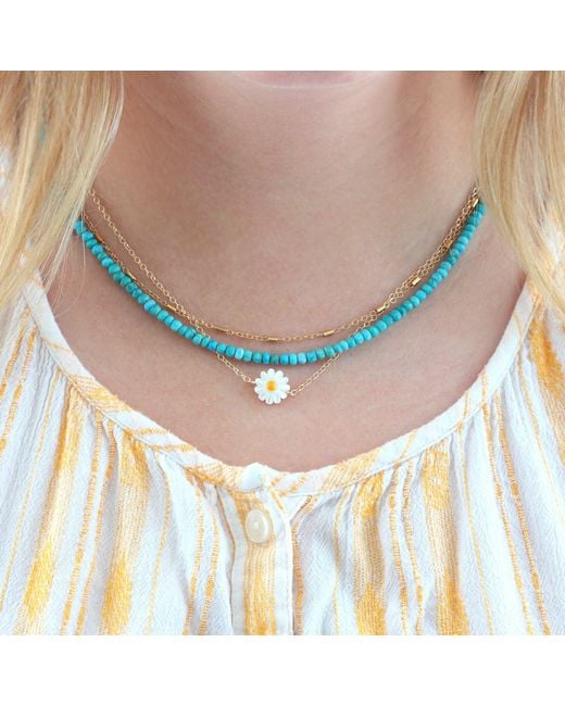 Kris Nations Blue Faceted Gemstone Beaded Necklace