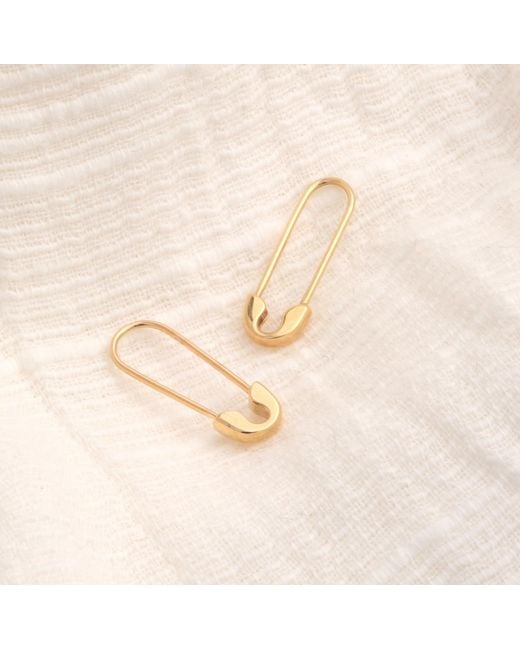 Maya Brenner Metallic Safety Pin Earring