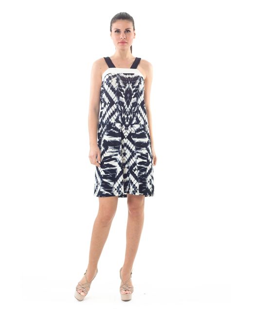 Conquista White Strap Detail Print Dress