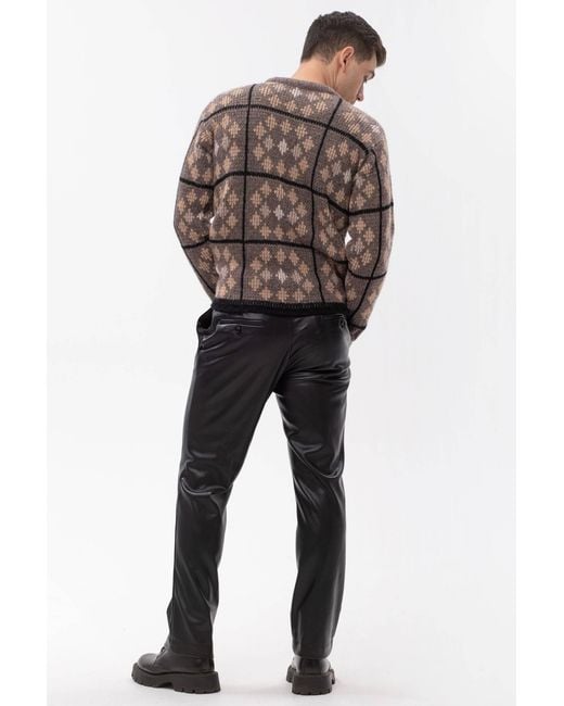 Maison Bogomil Black Faux Leather Pants for men