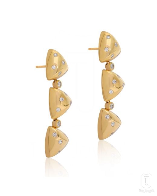 The Jewelz Metallic Imperii Triad Danglers Earrings For