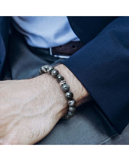 AWNL Metallic Hawk Eye Macrame Bracelet for men