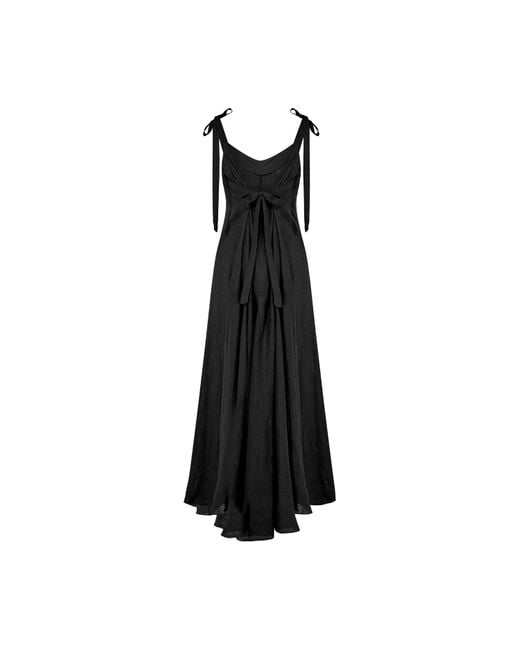 Sanctumum Black Kaya Maxi Linen Dress