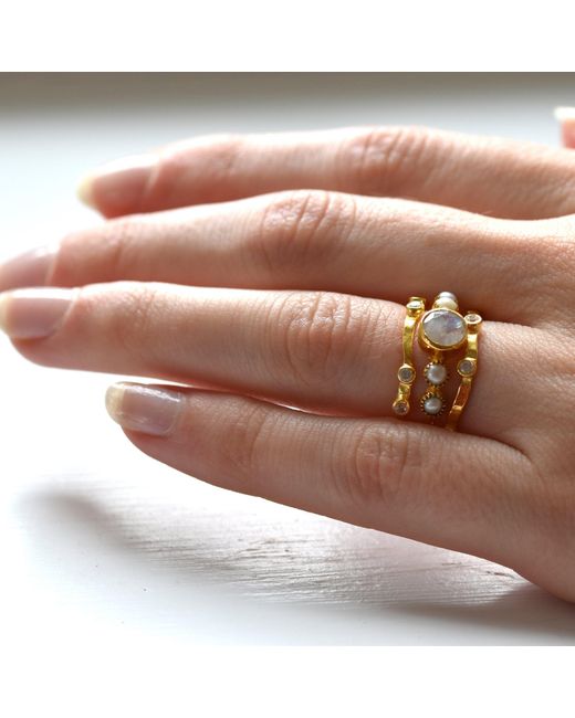 GEM BAZAAR Yellow Hoop Hoop Ring