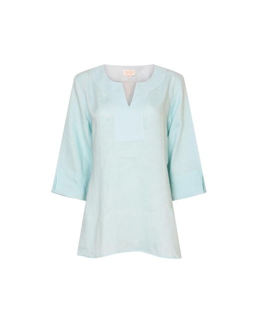 NoLoGo-chic Blue Lifestyle Long Linen Top