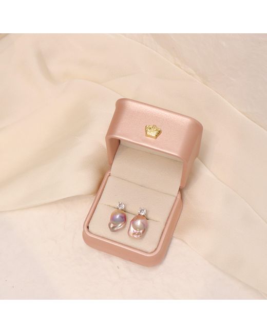 Ninemoo Purple Aurora Baroque Pearl Earrings