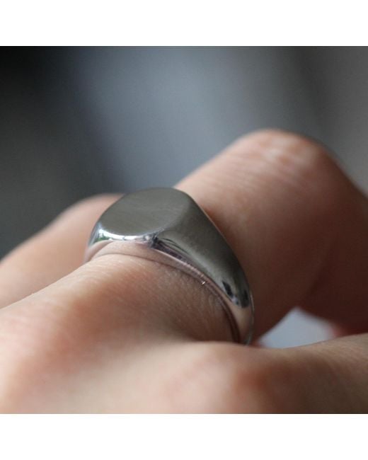 VicStoneNYC Fine Jewelry Gray Signet Ring for men