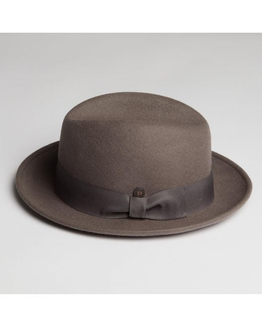 Dasmarca Hats Brown Godfather Taupe Wool Felt Hat for men
