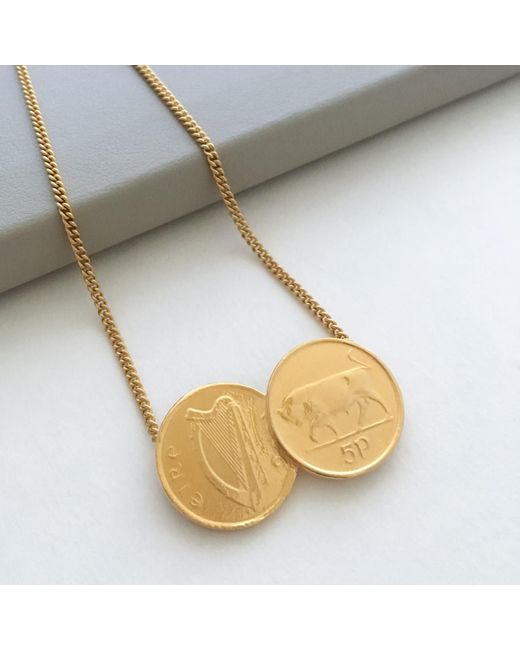Katie Mullally Metallic Double Irish 5P Coin Necklace