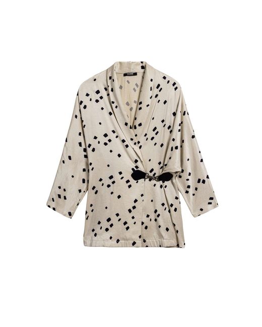 Nocturne Natural Printed Wrap Jacket