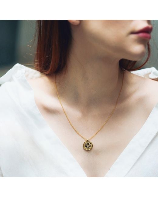 Aurozia Metallic Tarot The Wheel Of Fortune Necklace