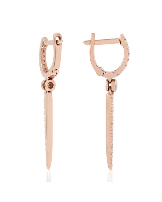 Artisan Metallic Natural Diamond Spike Huggie Earrings