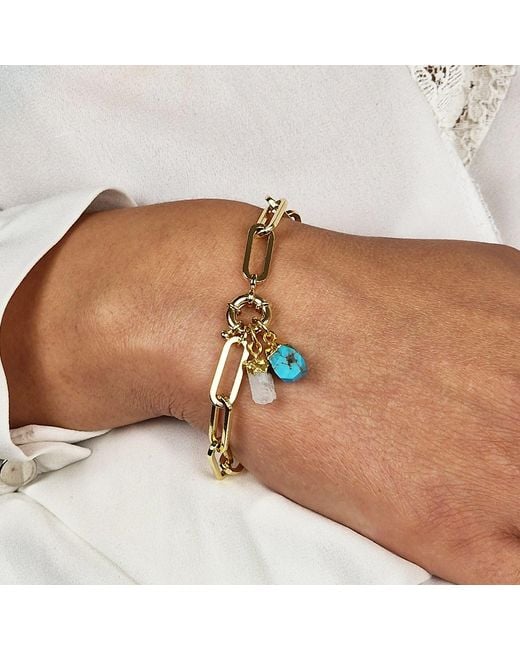 Harfi Metallic Plated Paperclip Chain Bracelet