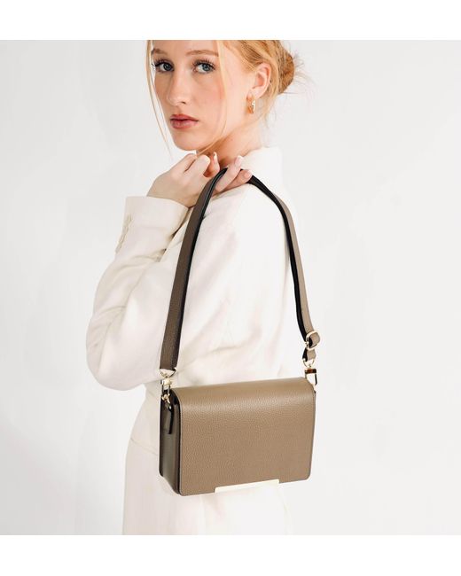Apatchy London Brown The Newbury Mink Leather Crossbody Bag