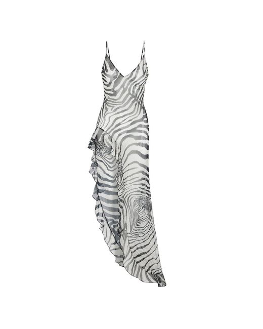 Delfi Collective Gray Lara Zebra Dress