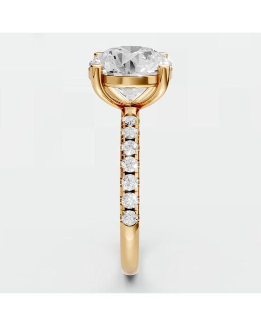 Aya Fine Jewelry Metallic Round Lab Diamond Solitaire Engagement Ring