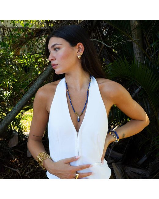 Ebru Jewelry Metallic Chill Pill Beaded Necklace