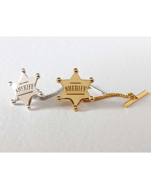 Lee Renee Metallic Sheriff Badge Lapel Pin – for men