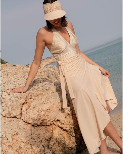 Kalani Sunwear Natural Neutrals Rio Uv Wrap Skirt Nude