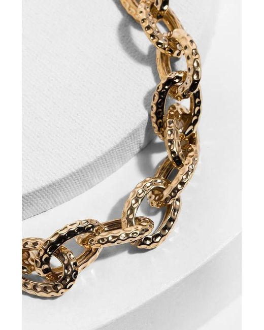 Saachi Metallic Hammered Chain Necklace