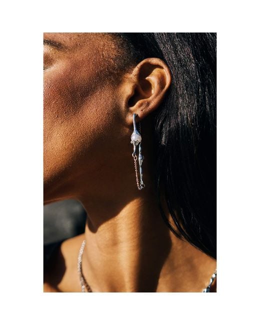 Mymokondo White Linea Earrings