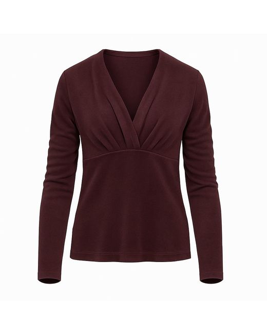Conquista Purple Burgundy Jersey Top With Polyamide