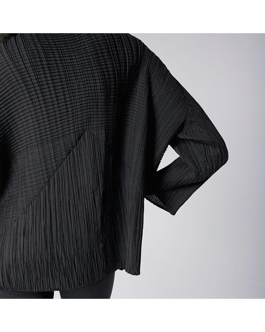 London Atelier Byproduct Blue Multi Way Pleated Blouse