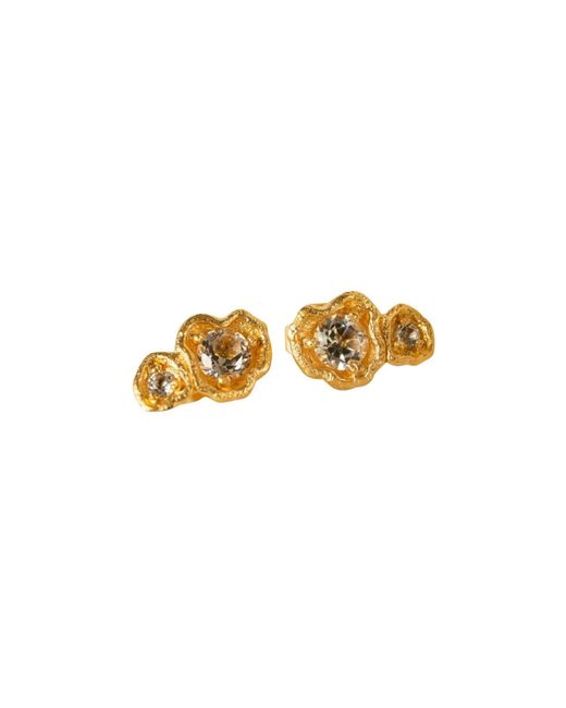 Claire Hill Designs Metallic Topaz Climber Stud Earrings