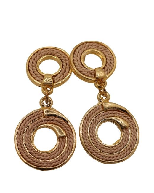 Nart Nature Making Art Metallic Neutrals The Double Round Buriti Natural Fiber Earrings