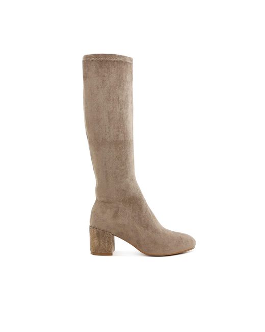 Rag & Co Brown Neutrals Sinaloa Microfiber Knee High Boots