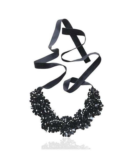 PINAR OZEVLAT Black Yasmine Necklace