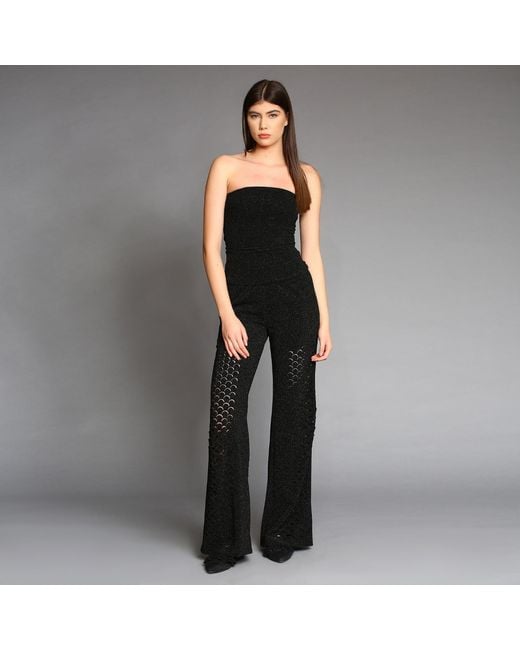 Silvia Serban Black Dragon Skin Laser Cut Glitter Pants