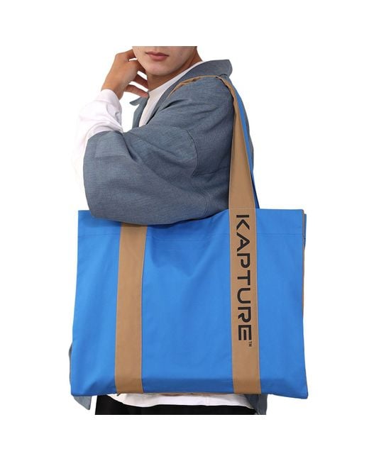 Kapture Blue Kix Tote Bag