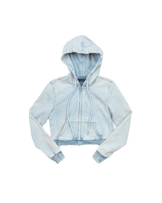 Circular Path Blue Calista Terry Jean Hoodie