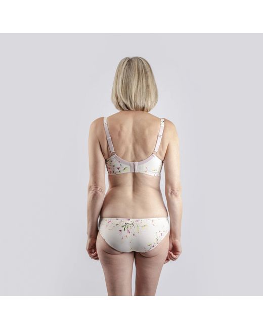 Juliemay Lingerie Sunbleached Floral Silk & Organic Cotton Supportive Bra  in Natural