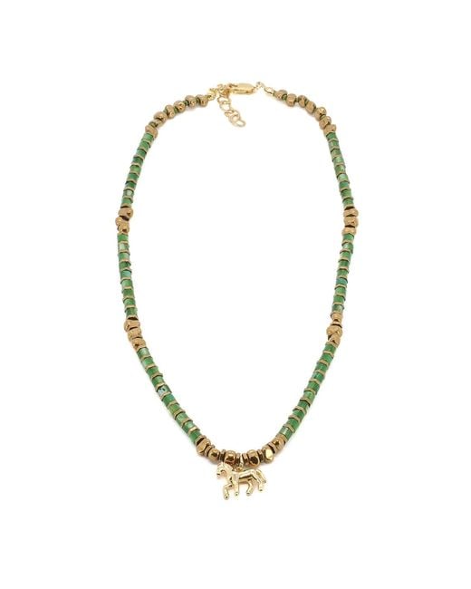 Ebru Jewelry Metallic Free Spirit Horse Charm Choker Necklace