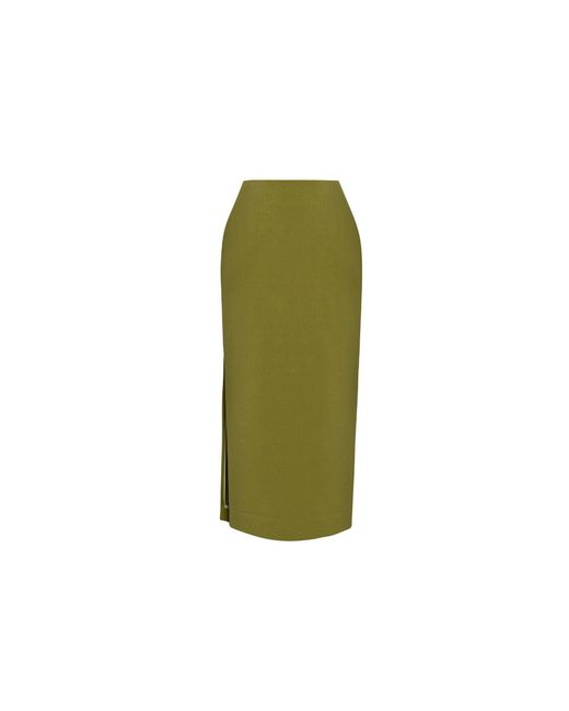 Elsava Green Verde Structured Skirt