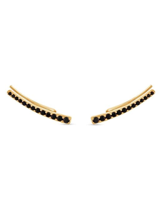 SALLY SKOUFIS Metallic Naked Ear Climber With Made Diamonds