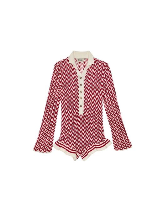 Thisisu Collection Red Elara Beachwear Knit Romper