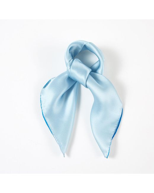 Soft Strokes Silk Blue Pure Silk Scarf Glacier Solid Colour Collection Set Of Three Small