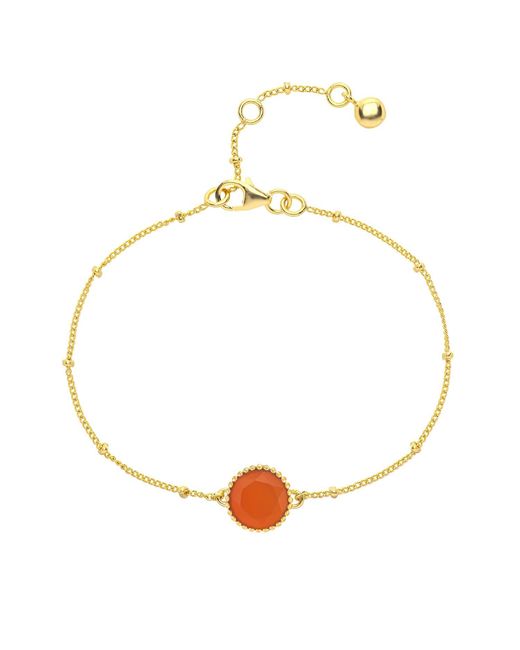 Auree Jewellery Metallic Barcelona July Carnelian Birthstone Bracelet