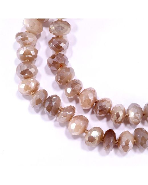 Mineralgems•Studio Pink Neutrals Peach Moonstone Necklace