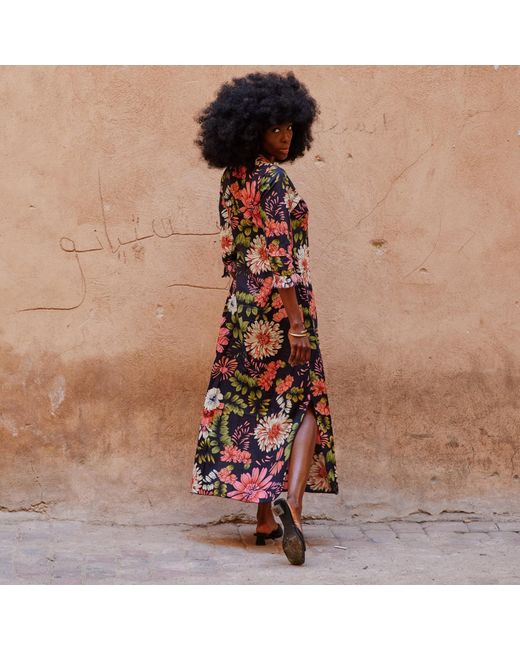 At Last Red Cotton Annabel Maxi Dress