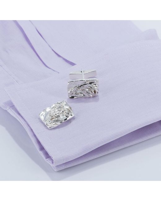 Simon Kemp Jewellers White Wave Cufflinks for men