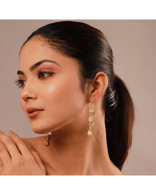 GEM BAZAAR Metallic Stoned Earrings
