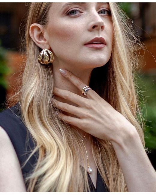 Crystals and Co Metallic Gild Earrings