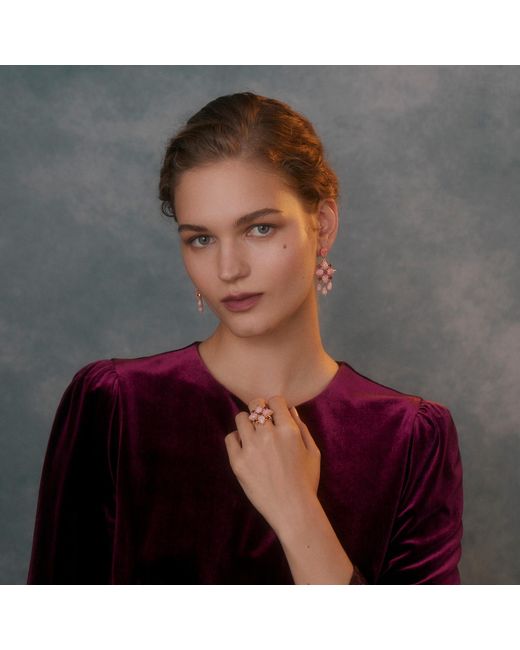 Emma Chapman Jewels Pink Opal Ruby Dangle Earrings